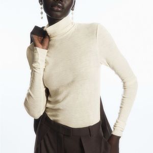 COS white turtleneck top